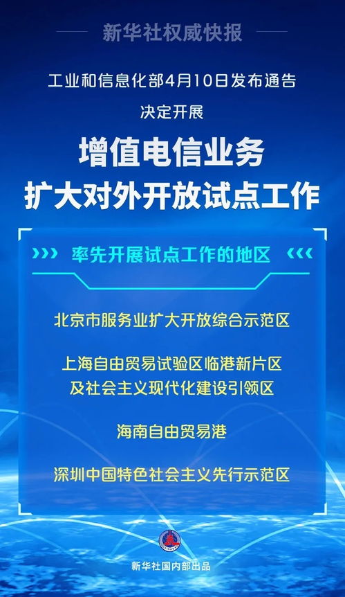 工信部啟動增值電信業務擴大開放試點，海南等四地先行先試